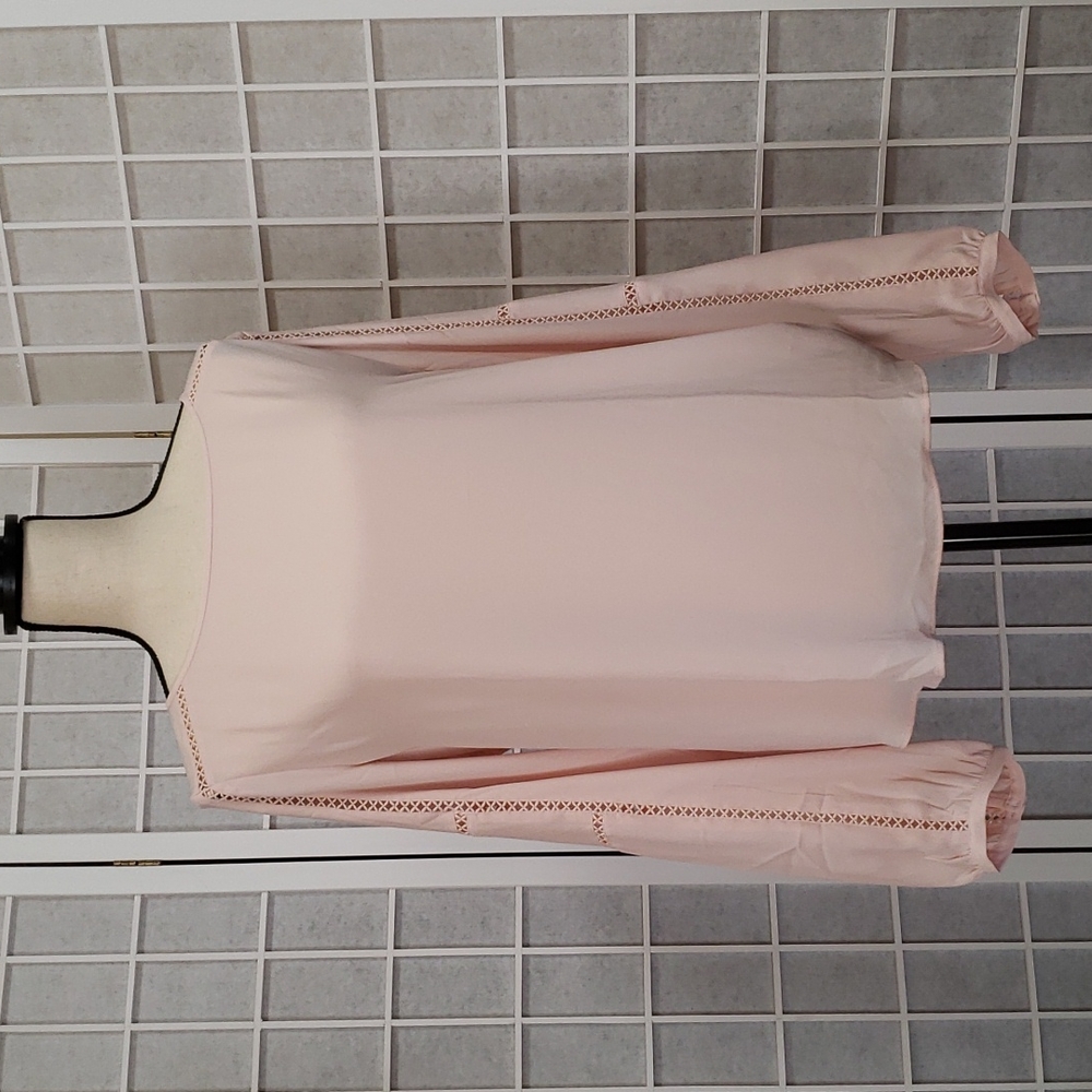 Loft pink medium blouse long sleeve